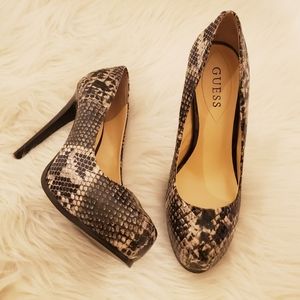 Guess stiletto platform heels.